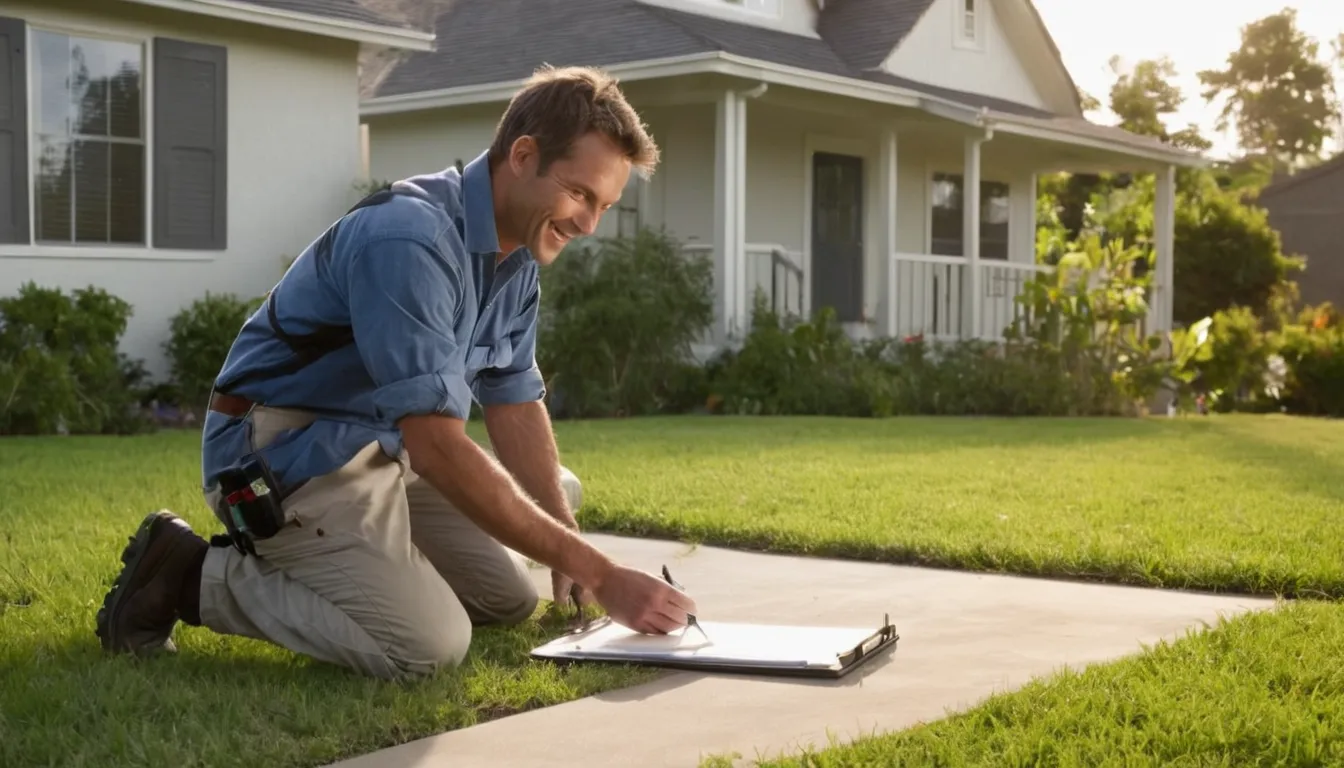 A friendly pest control provider talking with a homeowner at the front door of a house in Mequon